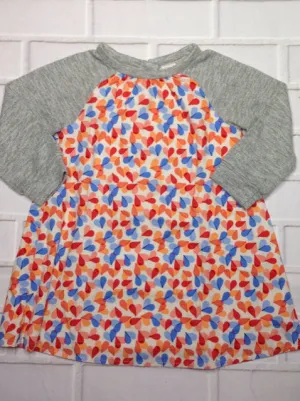 Baby Gap BLUE & ORANGE Hearts Dress