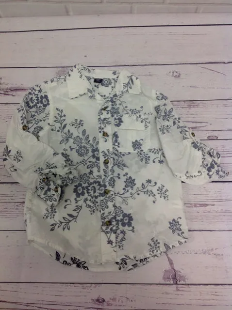 Baby Gap Blue & White Floral Top