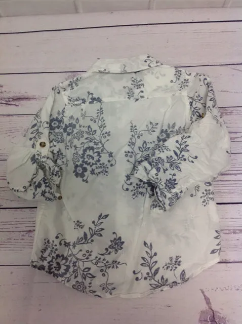 Baby Gap Blue & White Floral Top