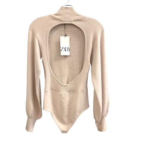 Bodysuit By Zara In Cream, Size: L