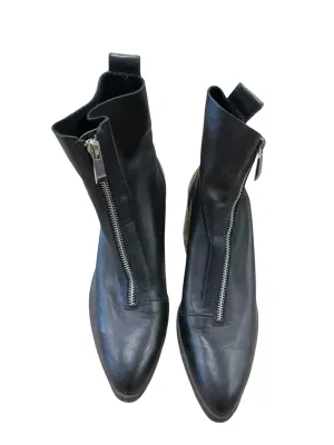 Boots Ankle Heels By Zara In Black, Size: 6.5