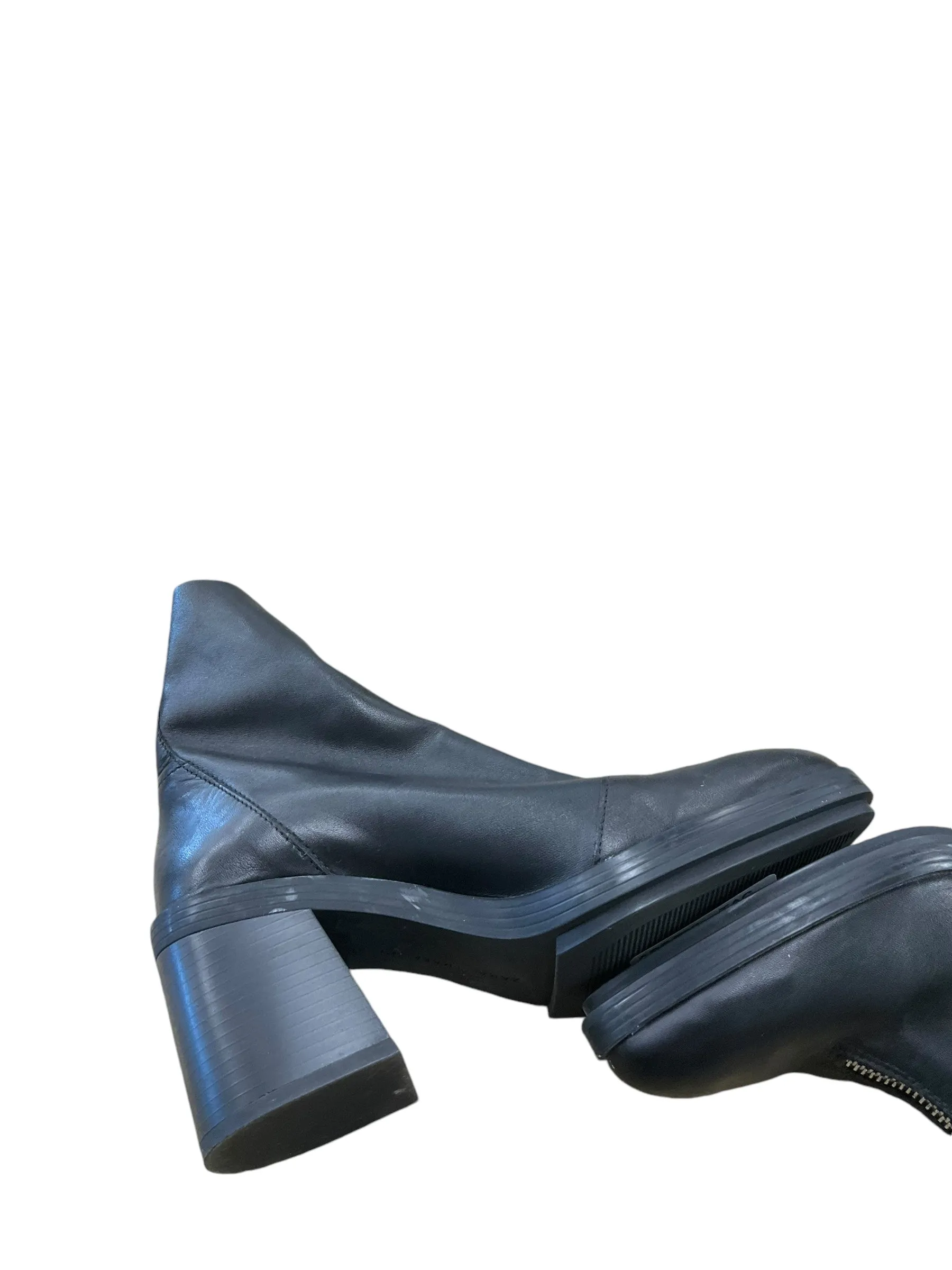 Boots Ankle Heels By Zara In Black, Size: 6.5