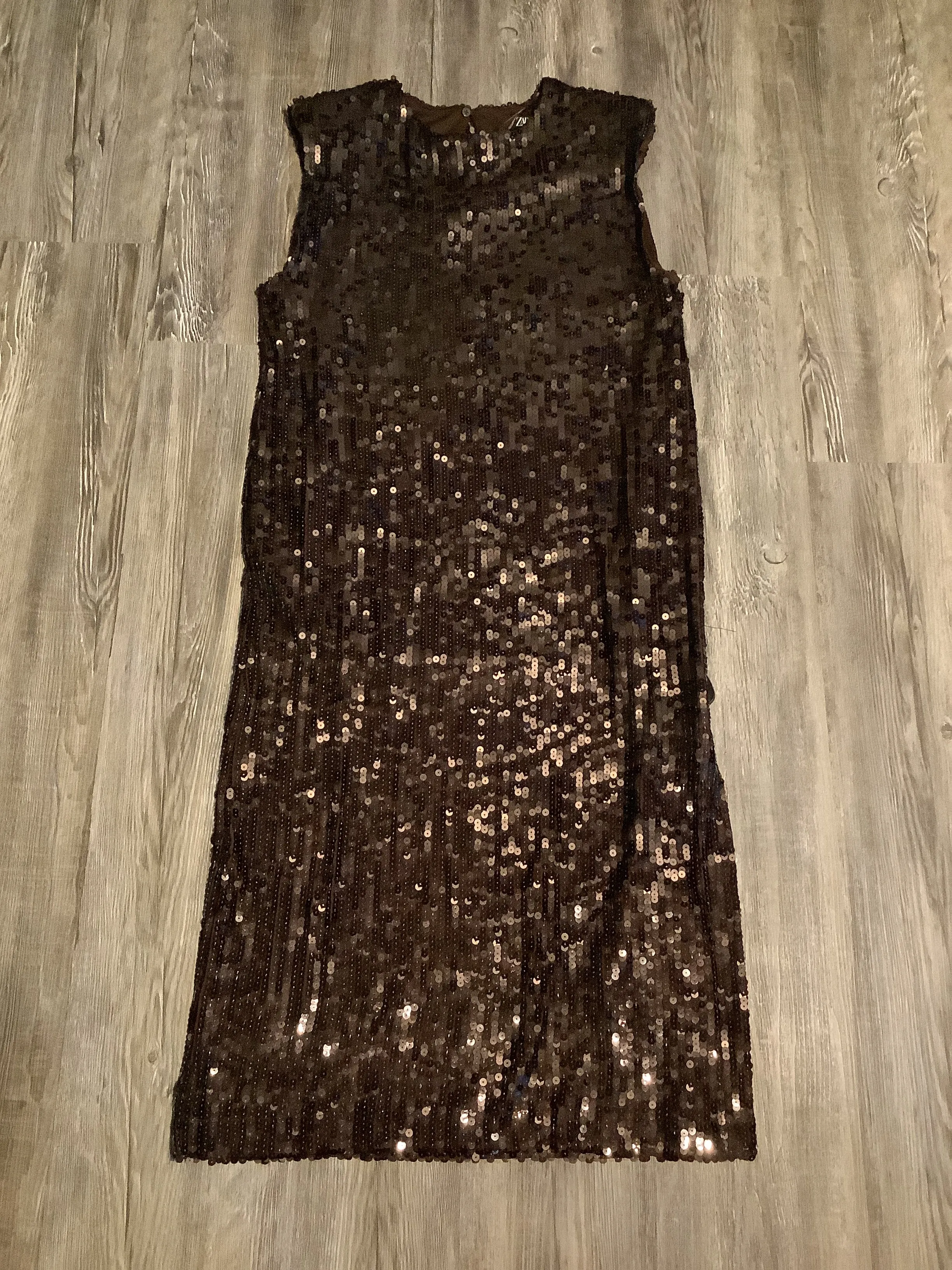 Dress Party Long By Zara In Brown, Size: S
