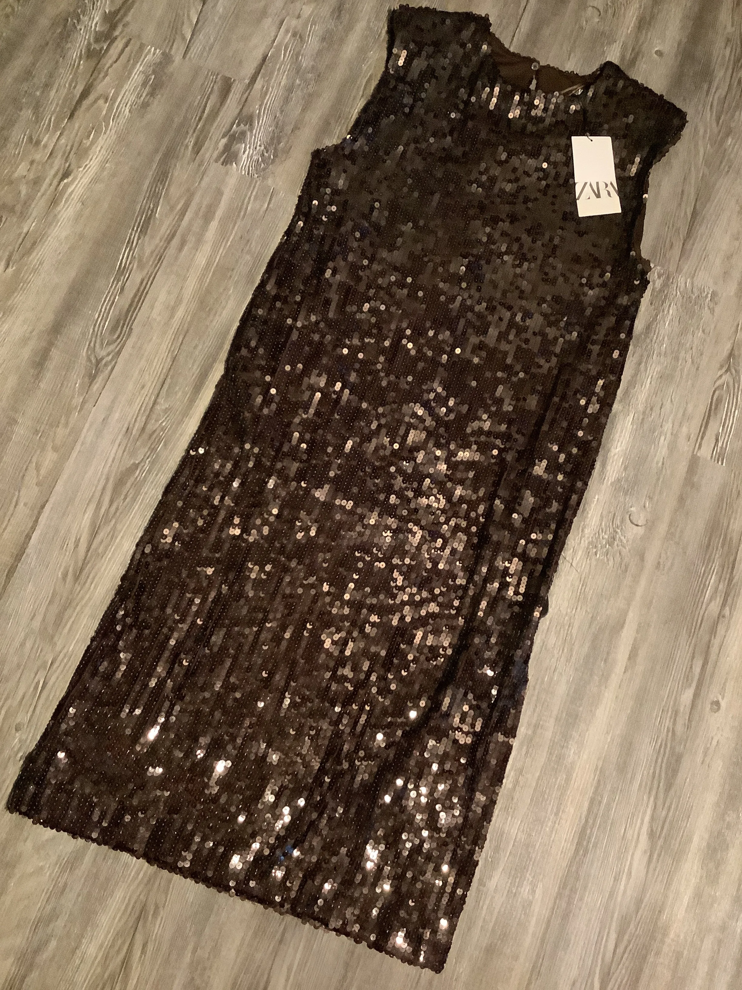 Dress Party Long By Zara In Brown, Size: S