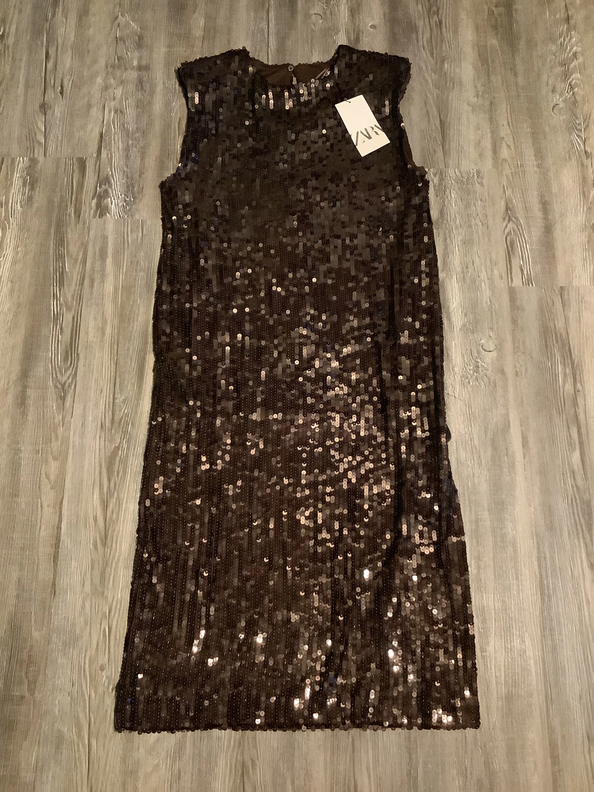 Dress Party Long By Zara In Brown, Size: S